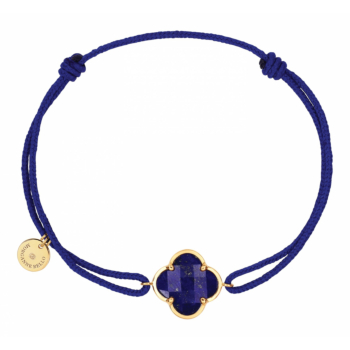 Morganne Bello Lapis Lazuli Royal Blue Cord Yellow Gold Victoria Bracelet