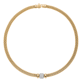 Fope Necklace with diamond pavè