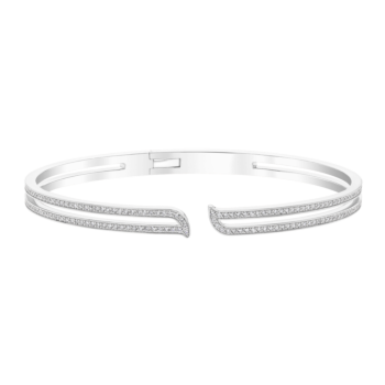 Alif White Gold Diamond Bangle