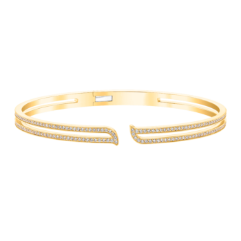 Alif Yellow Gold Diamond Bangle