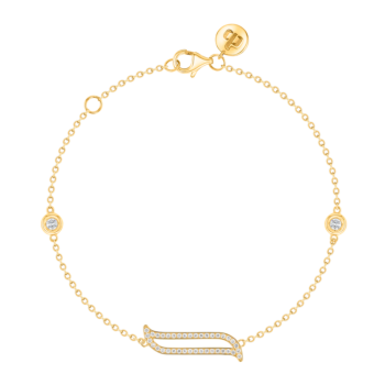 Alif Yellow Gold Diamond Bracelet