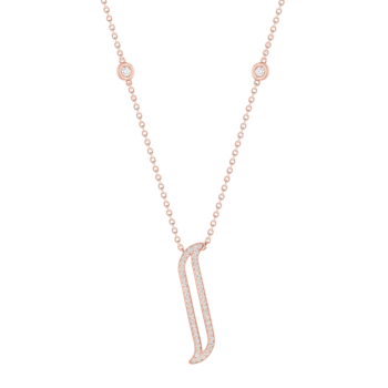 Alif Rose Gold Diamond Necklace