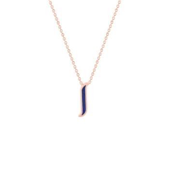 Alif Mosaic Lapis Lazuli Necklace In 18K Rose Gold