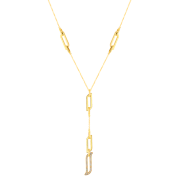 Alif Unity Y Necklace 18K Yellow Gold &Diamond 