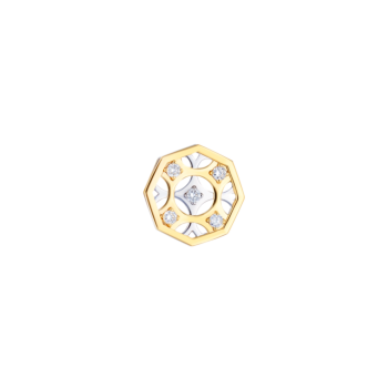 Al Qasr  Al Jali (Octagonal-Shaped) Diamond Earrings in 18K White and Yellow Gold