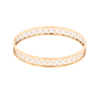 Al Qasr  Arabesquec Classic Small Bangle in 18K Rose and White Gold 