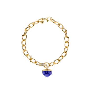 Dome Majesty Lapis Lazuli Diamond Bracelet 