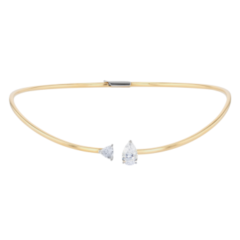 Gaia Selene Diamond Choker In 18K White Gold