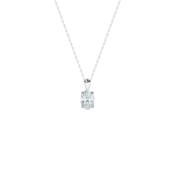 Gaia Brilliant Diamond Pendant-Chain in 18k White Gold