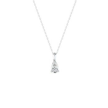 Gaia Brilliant Diamond Pendant-Chain in 18k White Gold