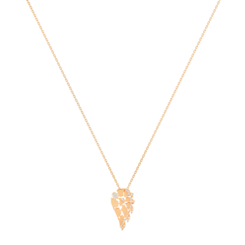 Glacial Pendant chain   in 18K Rose Gold Studded Diamonds