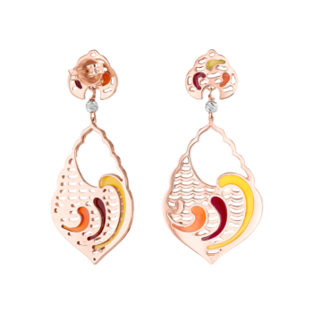 Jal Summer Sunset Waves 18K Gold Earrings