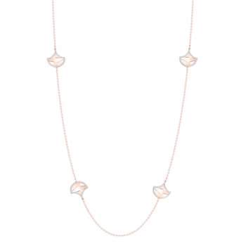 Jal Crystal Clear Water 18K Rose Gold Long Chain