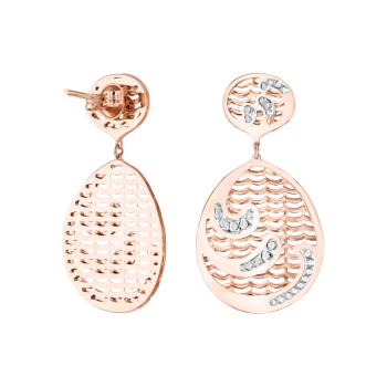 Jal Shining Waves 18K Rose Gold Earrings