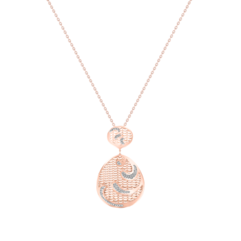 Jal Shining Waves 18K Rose Gold Pendant