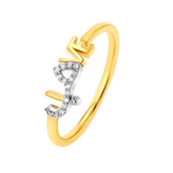 Key Of Hope By Nadine Kanso of Bilarabi Love حب  Ring 18K Yellow Gold & Diamonds