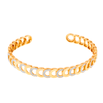 Revolve Diamond  Bangle set  in 18K Rose Gold