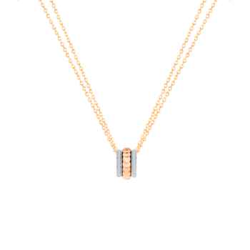 Revolve Diamond Pendant Chain With Moving Mechanism set in 18K Rose Gold