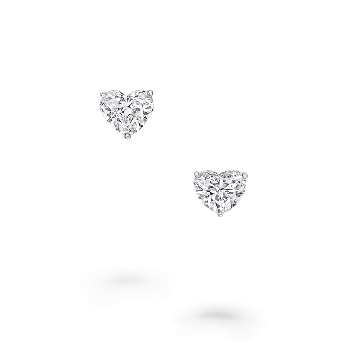 Icon Heart Shape Diamond Stud Earrings, Graff