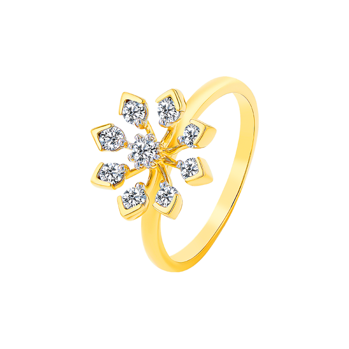 Nakshatra Diamond Ring in 18K Gold