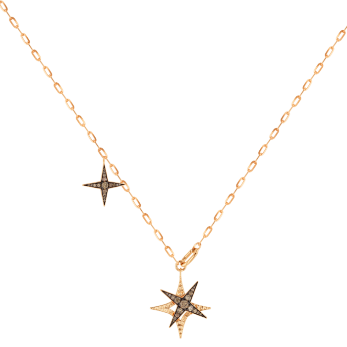 Austrian Crystal Pendant 9ct Gold Star Necklace UK Handmade – See Vide