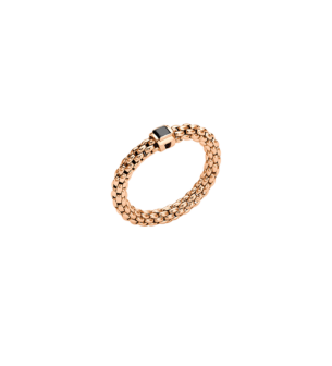 FOPE  SOULS FLEX'IT RING WITH A BLACK DIAMOND