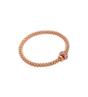 Flex'It Bracelet with Diamonds and Pink Sapphires