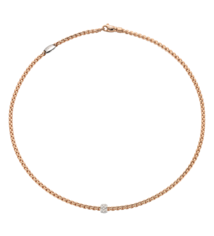 FOPE  EKA NECKLACE WITH DIAMOND PAVE'