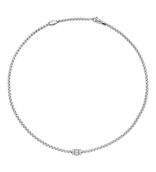 Necklace with Rhombus-Set Diamonds