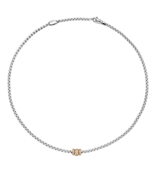 Necklace with Rhombus-Set Diamonds