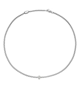Necklace with Rhombus-Set Diamonds