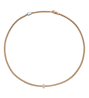 Necklace with Rhombus-Set Diamonds