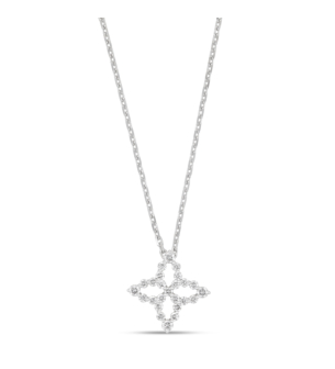 Diamond Princess pendant in 18kt white gold with diamonds.