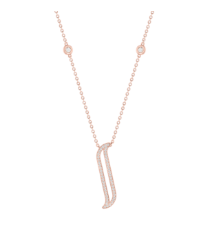Alif Rose Gold Diamond Necklace