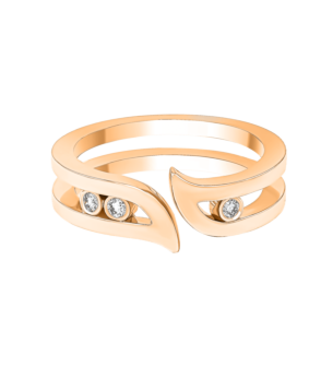 Alif Brilliance 18k Rose Gold and Diamond Ring