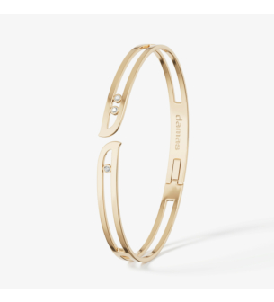 Alif Brilliance 18k Yellow Gold and Diamond Bangle