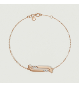 Alif Pave 18k Rose Gold Diamond Bracelet