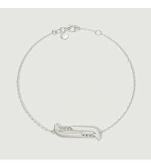 Alif Pave 18k White Gold Diamond Bracelet
