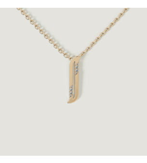 Alif Pave 18k Yellow Gold Diamond Necklace