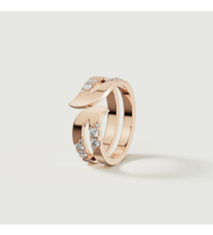 Alif Pave 18k Rose Gold Diamond Ring