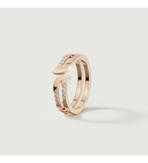 Alif Pave 18k Rose Gold Diamond Ring