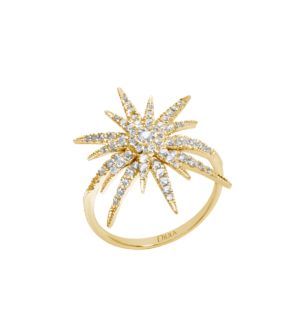 Djula Diamond Big Sun Ring in 18K Gold