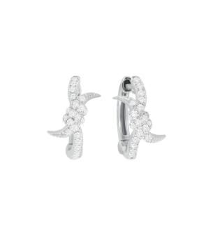 Djula Barbelé Diamond Hoop Earrings in 18K Gold