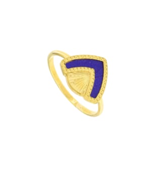 Amelia Cairo Coloured Mother Of Pearl Ring in 18K Yellow Gold