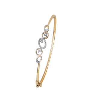 Ananya 18K Gold Diamond Oval Bangle