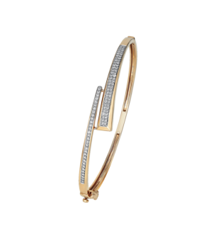 Ananya 18K Gold Diamond Oval Bangle