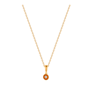 Children's Jewellery Ara Diamond Necklace With Coquelicot Enamel 