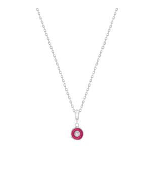 Children's Jewellery Ara Diamond Necklace With Magenta Enamel