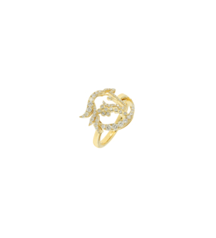 Aseela Malika 18k Yellow Gold Diamond Ring