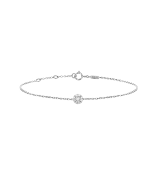 Djula Diamond Target Chain Bracelet in 18K White Gold